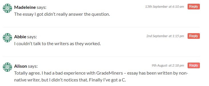 grademiners review and customwer feedback