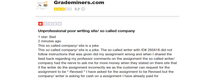 grademiners review and customwer feedback