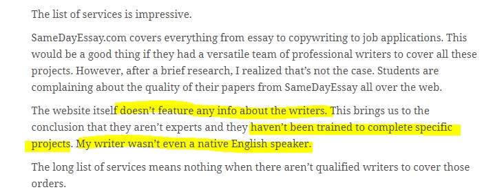 reviews and Online Reputation of Samedayessay.com