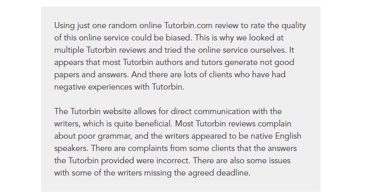 tutorbin review and student feedback