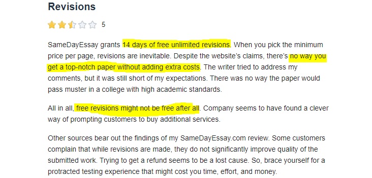 reviews and Online Reputation of Samedayessay.com 3