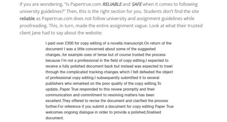 papertrue review and student feedback 3